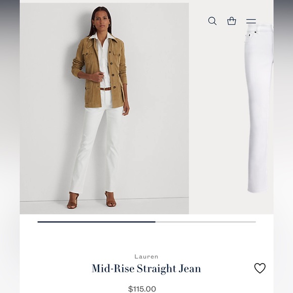 Ralph Lauren Mid-Rise Straight Jeans - Picture 6 of 8